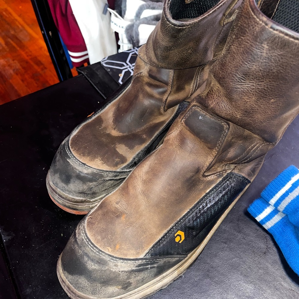 Wolverine Black and Brown Work Boots